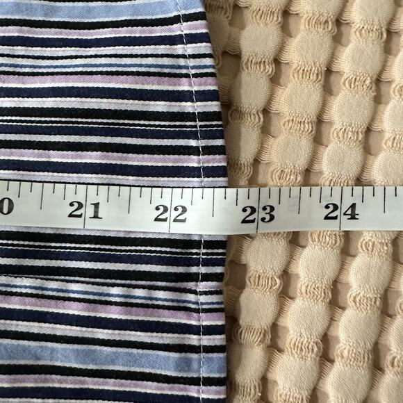 Geoffrey Beene Sport Button Up Cotton Shirt Striped Long Sleeve Collared 90s Y2K - Picture 8 of 9